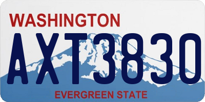 WA license plate AXT3830