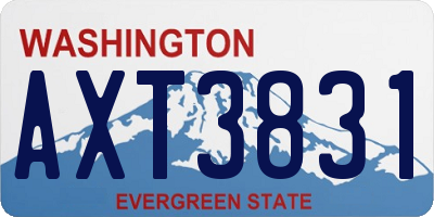 WA license plate AXT3831
