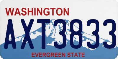 WA license plate AXT3833