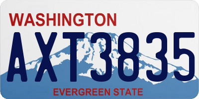 WA license plate AXT3835