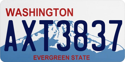 WA license plate AXT3837