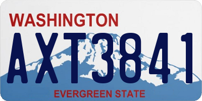 WA license plate AXT3841