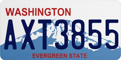 WA license plate AXT3855