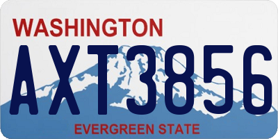 WA license plate AXT3856