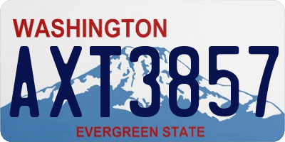 WA license plate AXT3857