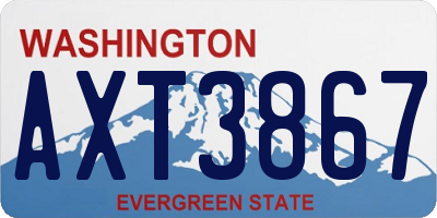 WA license plate AXT3867