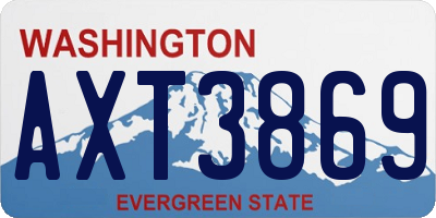 WA license plate AXT3869