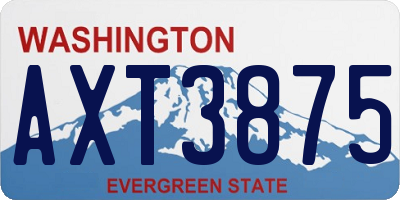 WA license plate AXT3875