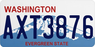 WA license plate AXT3876