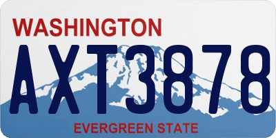 WA license plate AXT3878
