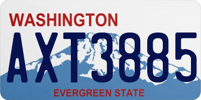 WA license plate AXT3885