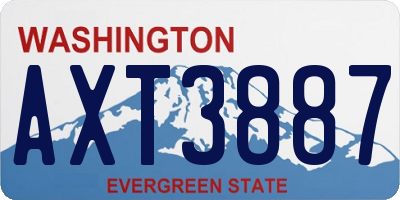 WA license plate AXT3887