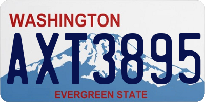 WA license plate AXT3895
