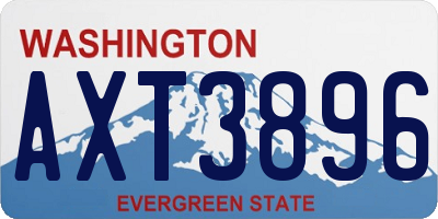 WA license plate AXT3896