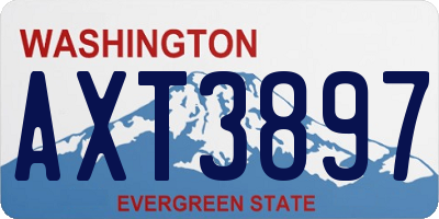 WA license plate AXT3897