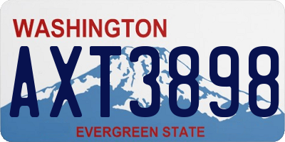 WA license plate AXT3898
