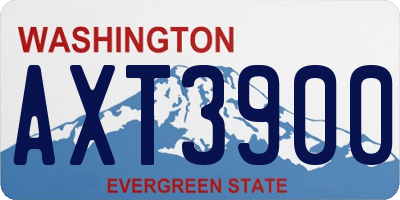 WA license plate AXT3900