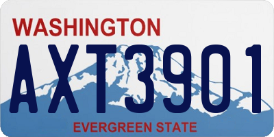WA license plate AXT3901