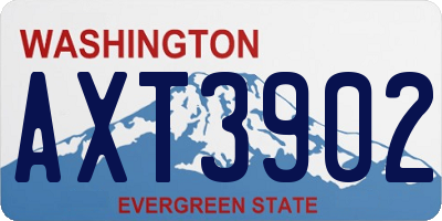 WA license plate AXT3902