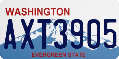 WA license plate AXT3905