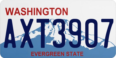 WA license plate AXT3907