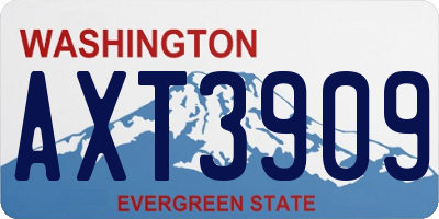 WA license plate AXT3909
