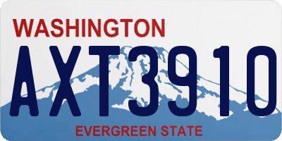 WA license plate AXT3910