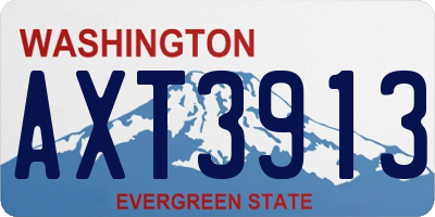 WA license plate AXT3913