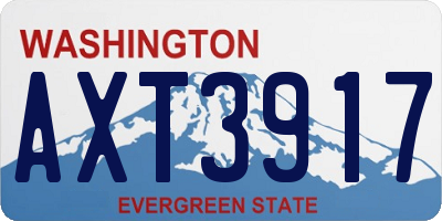 WA license plate AXT3917