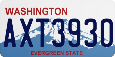 WA license plate AXT3930
