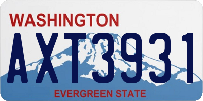 WA license plate AXT3931