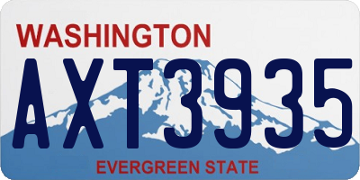 WA license plate AXT3935