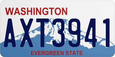 WA license plate AXT3941