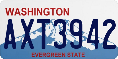 WA license plate AXT3942