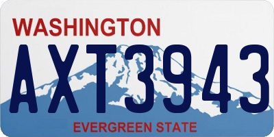 WA license plate AXT3943