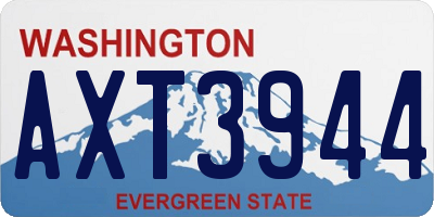 WA license plate AXT3944