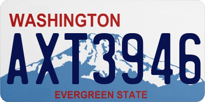 WA license plate AXT3946