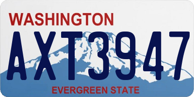 WA license plate AXT3947