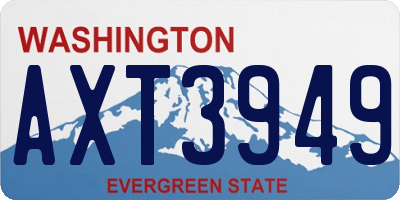 WA license plate AXT3949