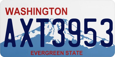 WA license plate AXT3953