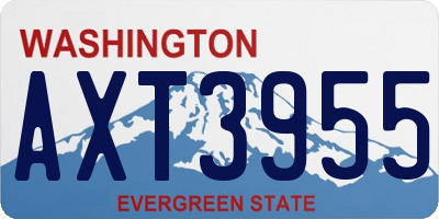 WA license plate AXT3955