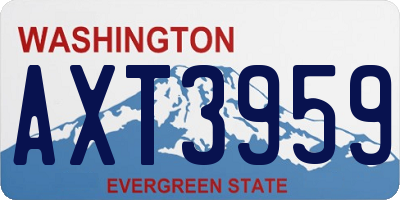 WA license plate AXT3959