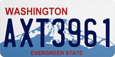 WA license plate AXT3961