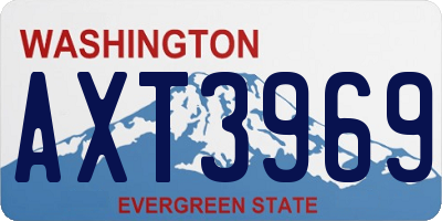 WA license plate AXT3969