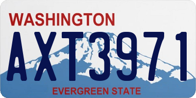 WA license plate AXT3971