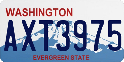 WA license plate AXT3975