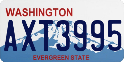 WA license plate AXT3995