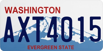 WA license plate AXT4015