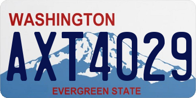 WA license plate AXT4029