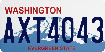 WA license plate AXT4043
